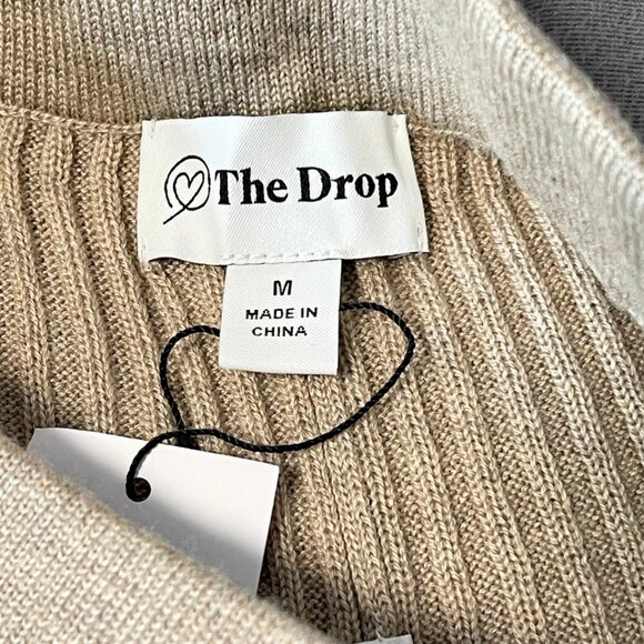 The Drop NWT Wide Leg Ribbed Sweater Pants Womens Size M Knit Stretch Soft Cozy - Picture 3 of 10